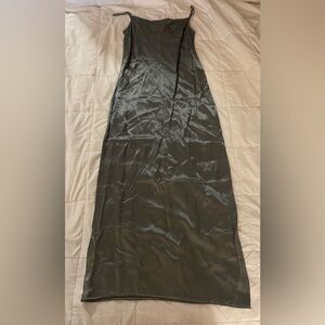 Vintage Shimmering Gray Satin Dress Size XS